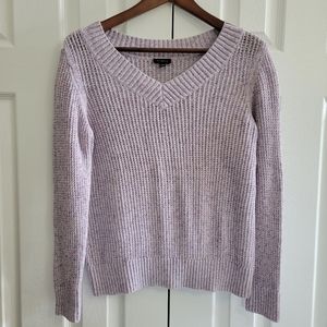 Talbots Lavender Pink Long Sleeve V Neck Knit Sweater, Women's Small